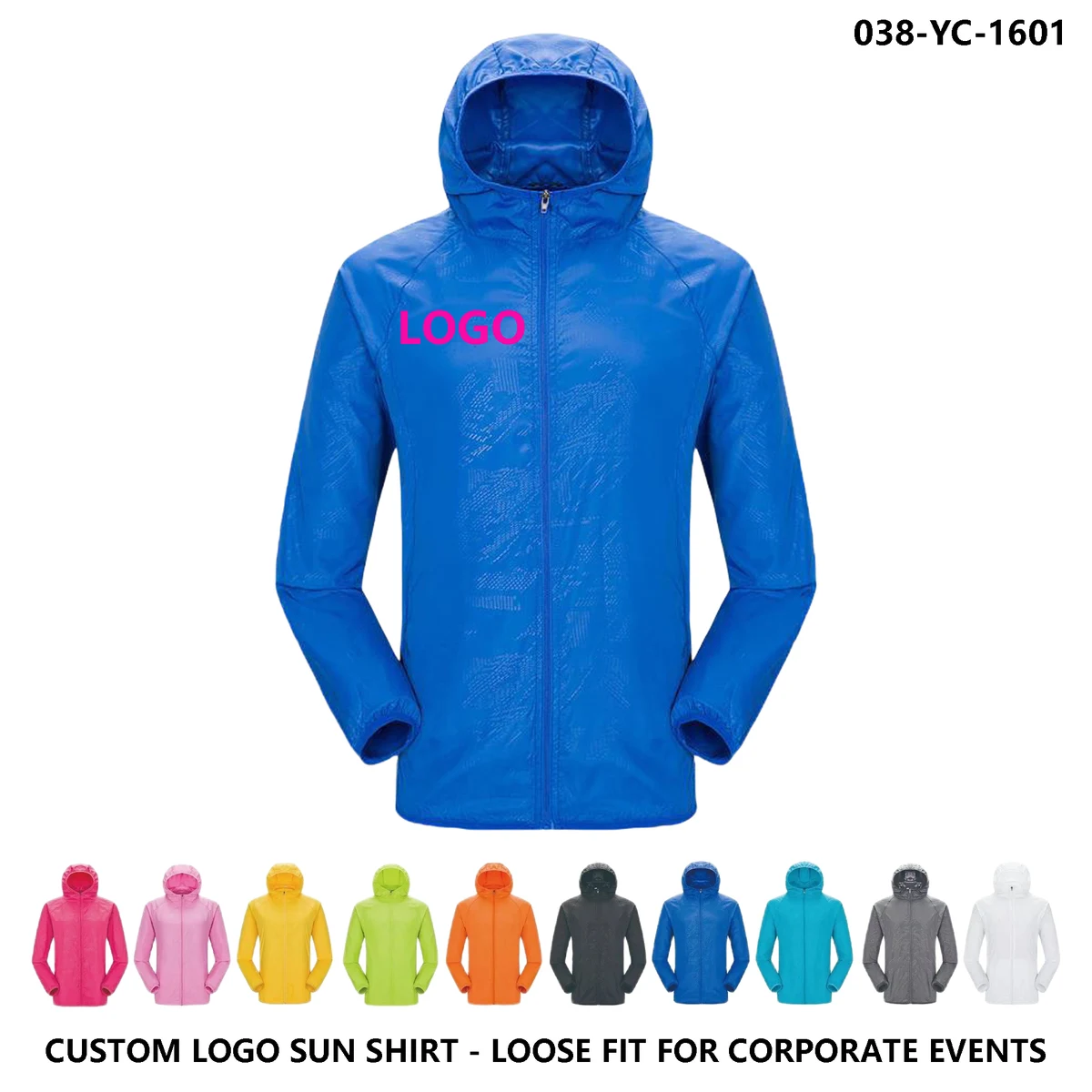 Quick-Dry UV Shielding Hoodie - Logo Personalization & Easy Care Design 1