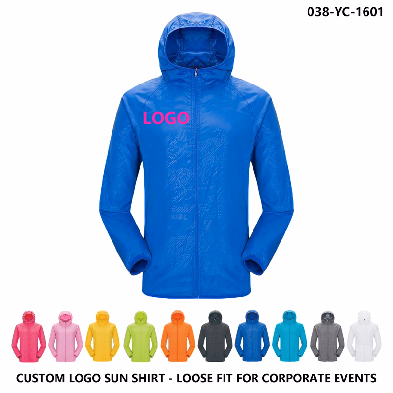 Quick-Dry UV Shielding Hoodie - Logo Personalization & Easy Care Design