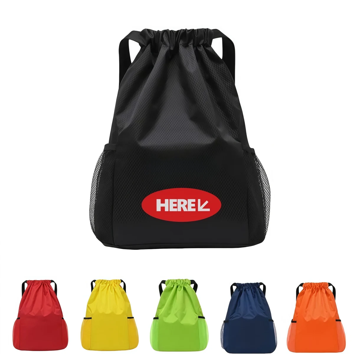 Waterproof Draw String Back Sack with Side Pockets 1