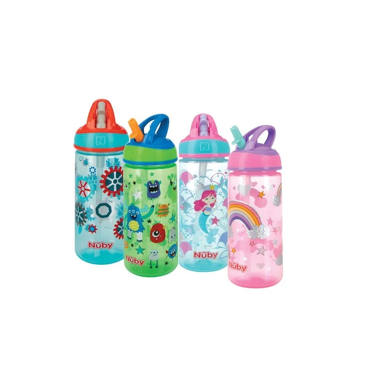 Nuby Flip-it Freestyle Cups with Hard Straw - 18 oz 18+ Months 2 Pack 1