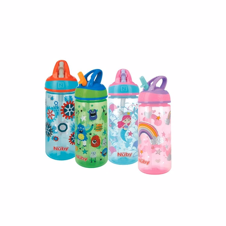 Nuby Flip-it Freestyle Cups with Hard Straw - 18 oz 18+ Months 2 Pack
