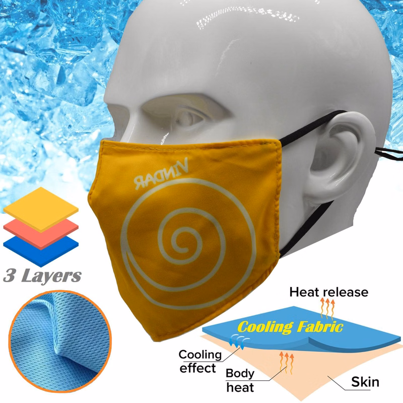 Cooling Face Mask 3-Layer Summer Relief Performance Masks