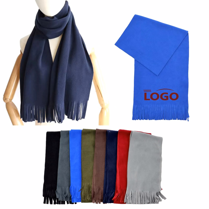 Polar Fleece Tassels Scarf MOQ 100PCS