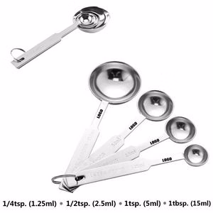 4 In 1 Stainless Steel Measuring Spoon Set