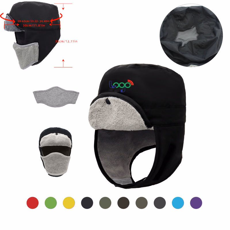 3-in-1 Cold Weather Hat with Ear Protection and Removable Mask