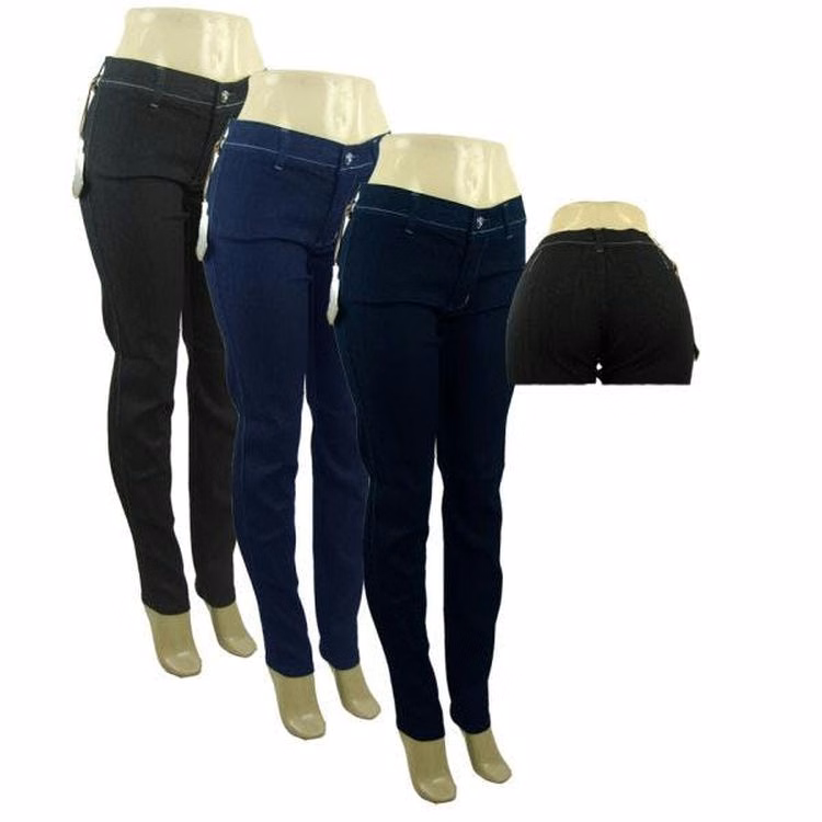 Women's Skinny Fashion Jeans - Blue Dark Wash Black Sizes 0-13