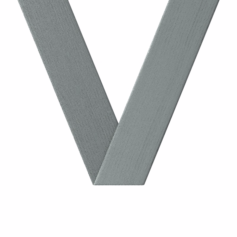 1-1/2" x 34" Metallic Silver Neckband Sewn Through