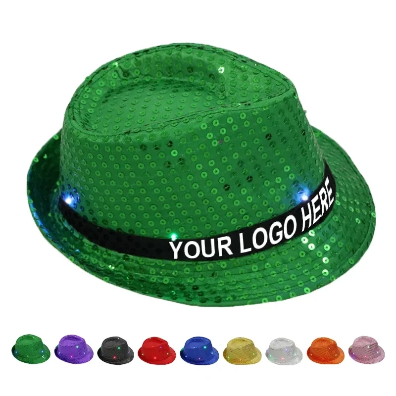Flashing Fedora Hat For Parties St Patrick'S Day 1