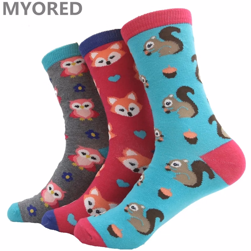 Cute Animal Crew Socks for Women