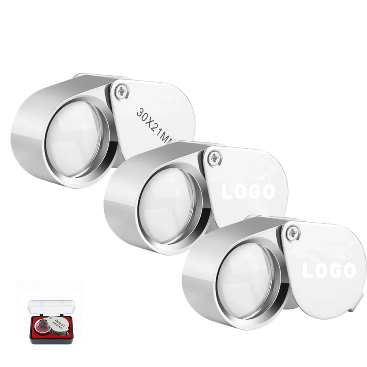 Pocket Folding Magnifying Glass Jewelers Eye Loupe 30X 1