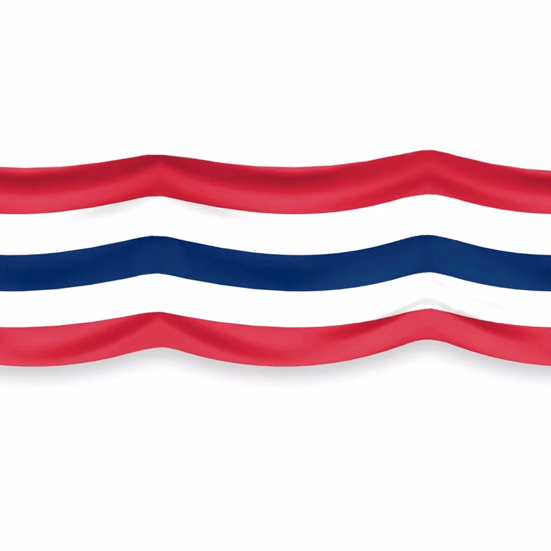 Printed USA 36" Wide Bunting 5 Stripes