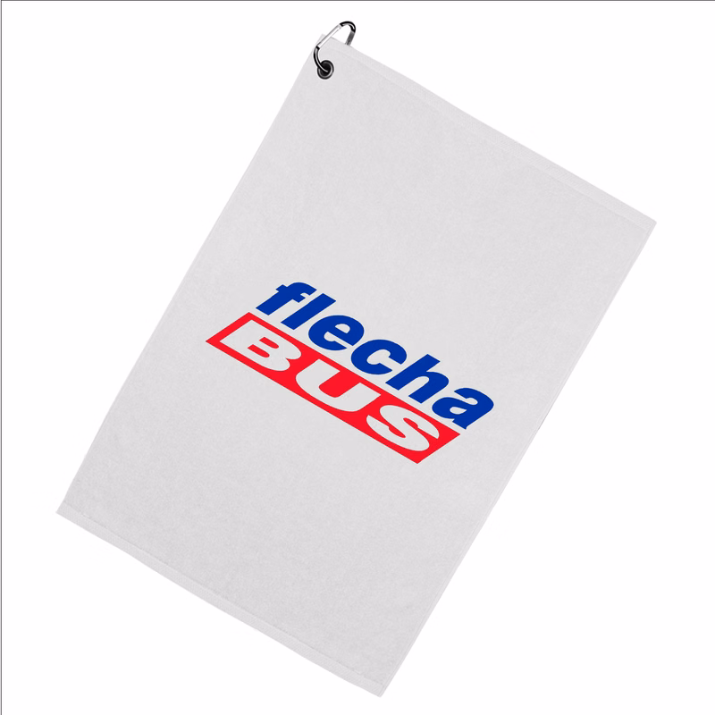15" x 24" Cotton Terry Velour Golf Towel w/ Carabiners