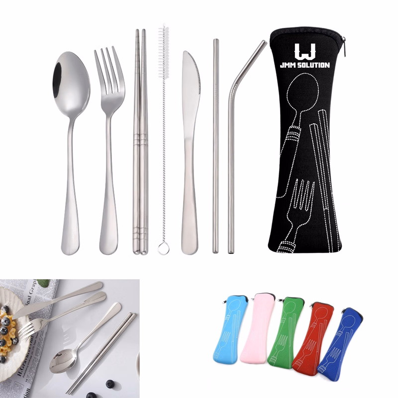 Travel Utensils Set with Case