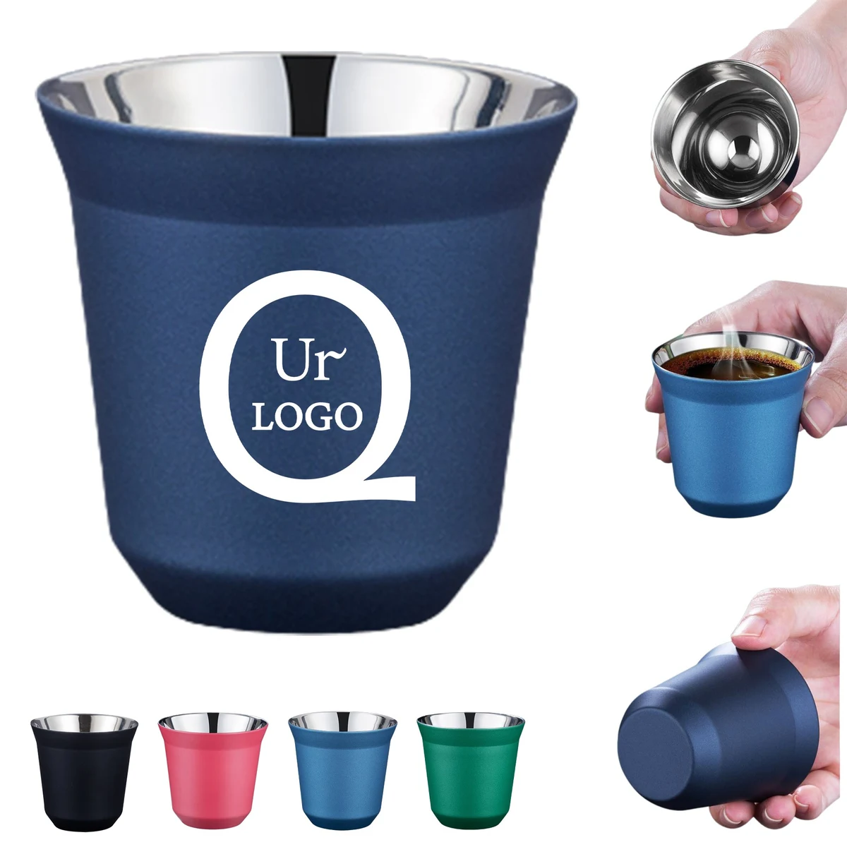 80Ml/2.7Oz Double Layer Coffee Cup 1