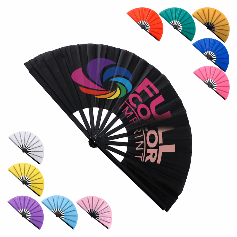 MOQ 30pcs Durable 13-inch Kung Fu Fan with Full Color Print
