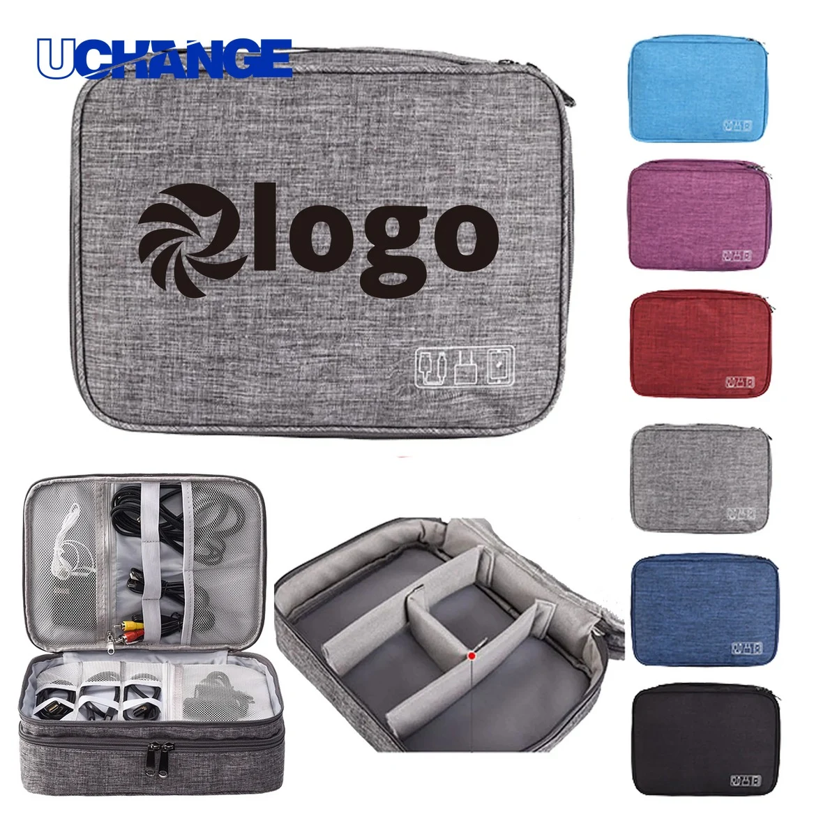 Three Layer Data Cable Storage Organizer Bag 1
