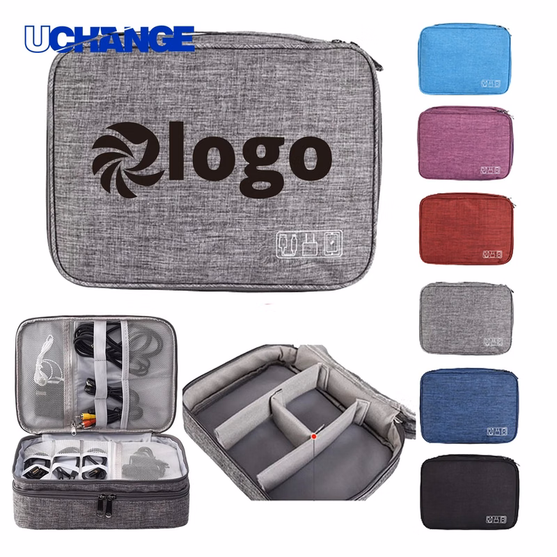 Three Layer Data Cable Storage Organizer Bag