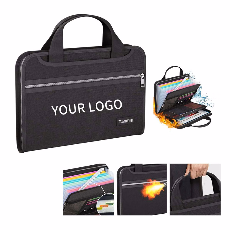 Fireproof Accordion File Folder with Handle