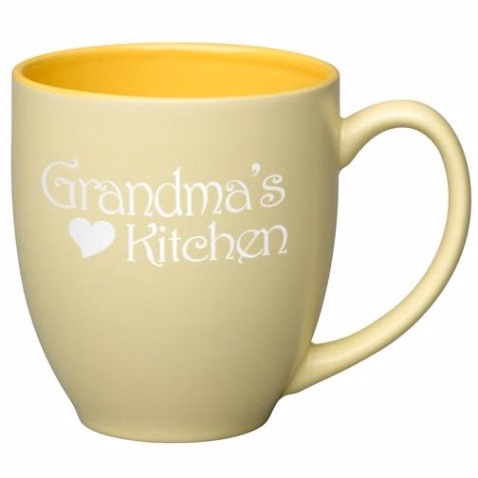 16 oz. Yellow In  / Matte Yellow Out Two -Tone Pastel Bistro Mug