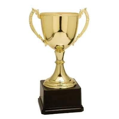 12-3/4" Gold Zinc Metal Cup with Plastic Base 1