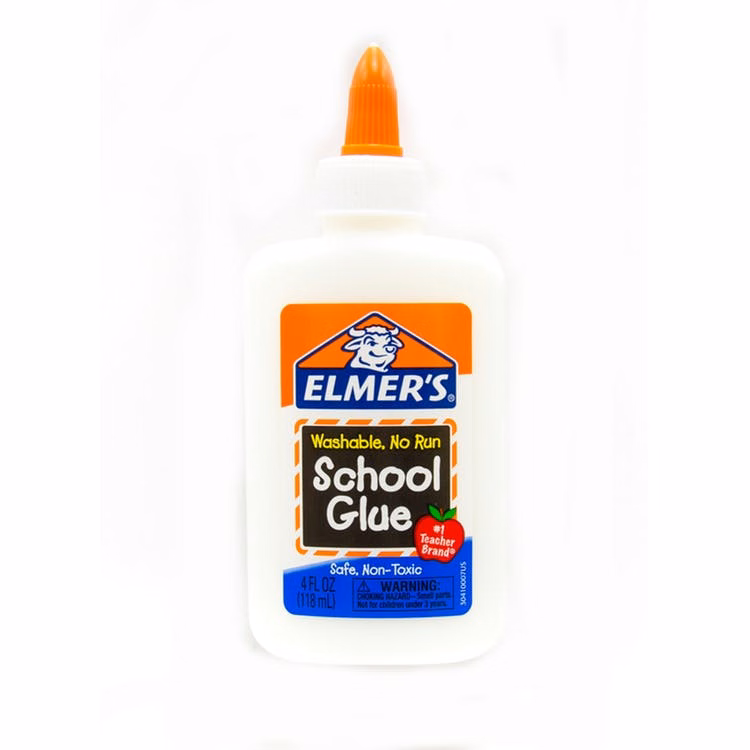 Elmer's White School Glue - Washable 4 oz No-Run
