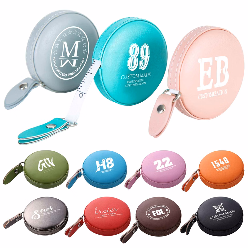 Round PU Leather Soft Tape Measure
