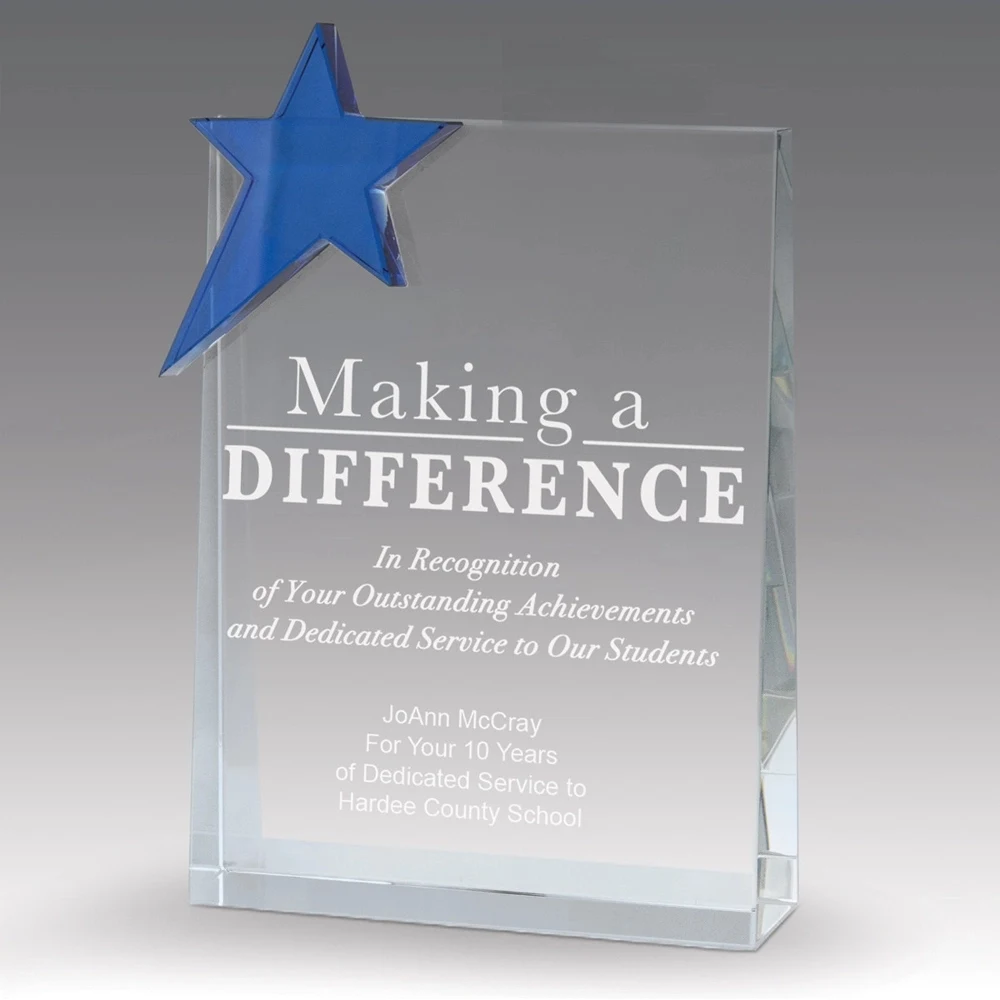 Blue Star Crystal Tower Award 1