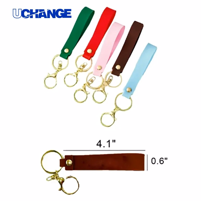 PVC Key Chain Bracelet Flexible Wrist Strap Design for Daily Carry