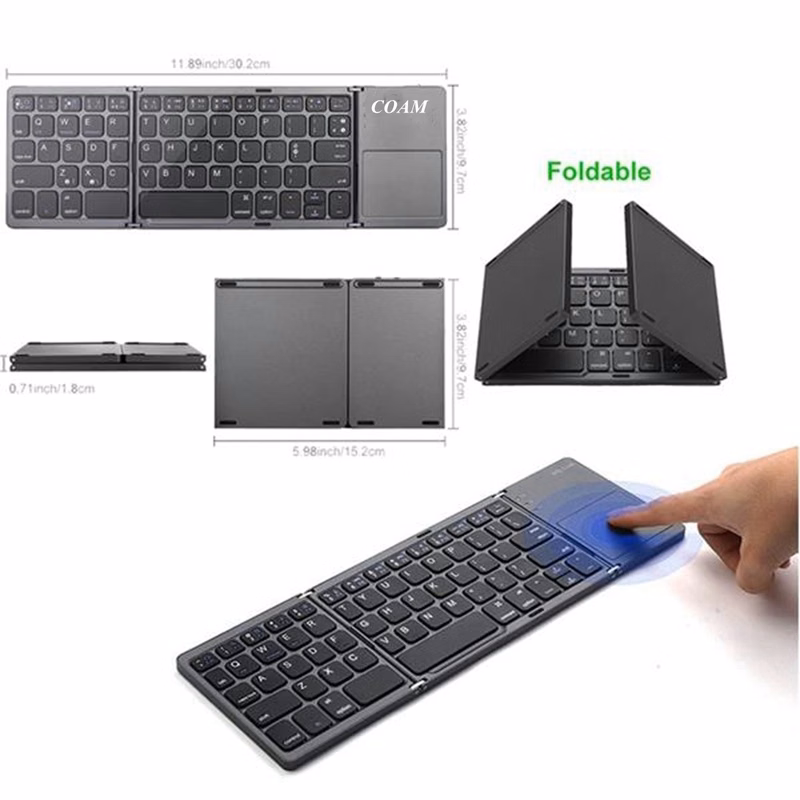 Foldable Bluetooth Keyboard With Touchpad