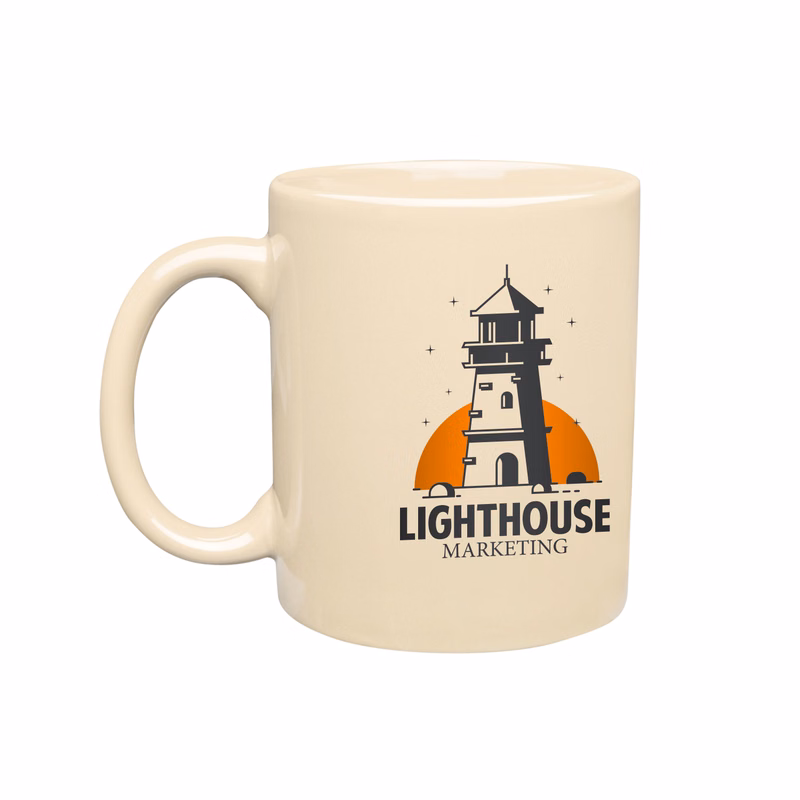 11 oz. Ceramic Custom Mug (2 Color Imprint)