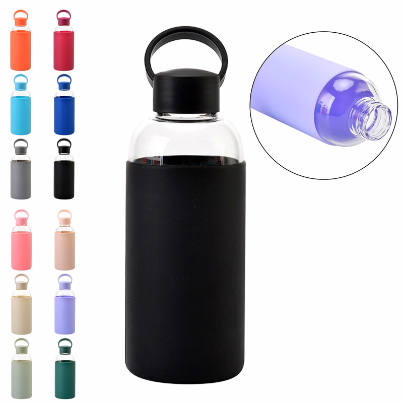 20oz Glass Water Tumble with Silicone Protective Sleeve