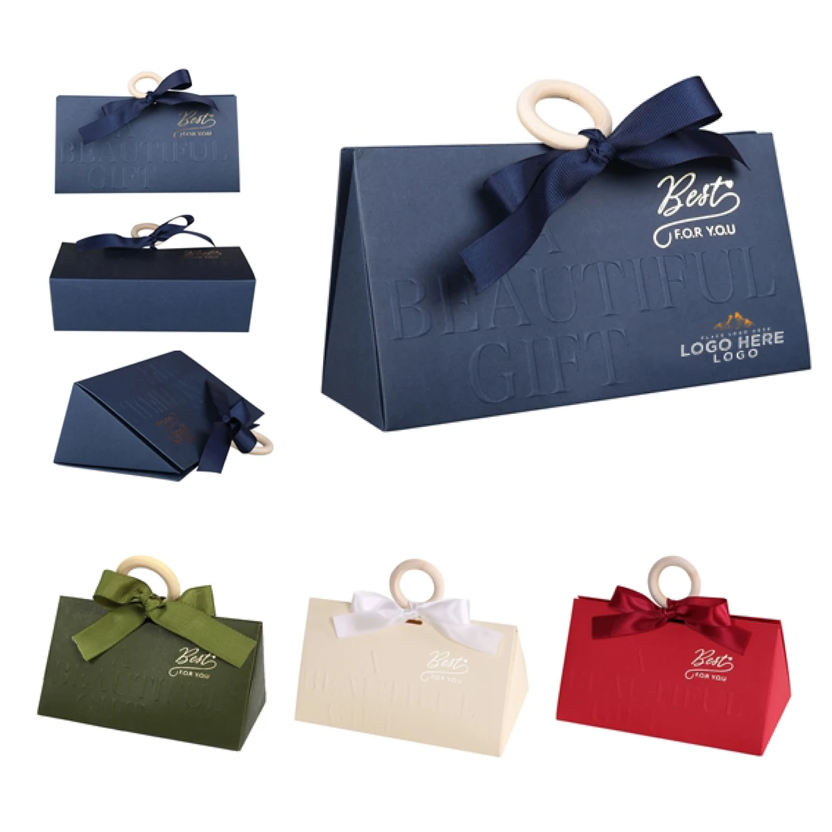 MOQ 50 Elegant Wedding Candy Box with Satin Ribbon Favor Gift 1