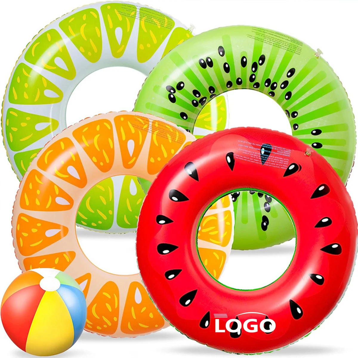 Fruit-Pattern Inflatable Swim Ring 1