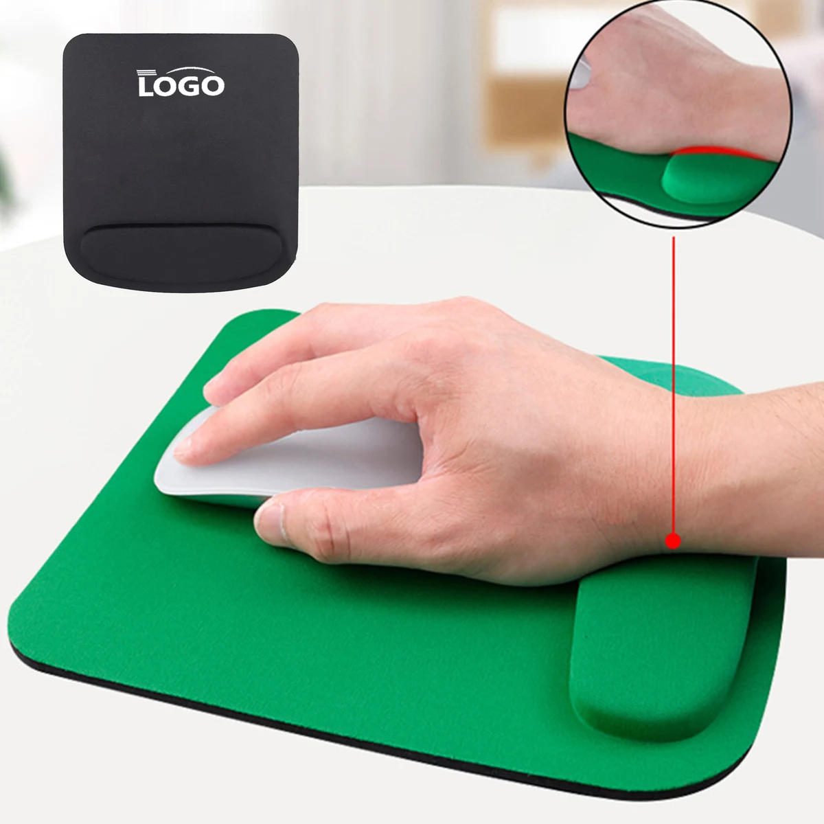With Ergonomic Mouse Pad Wrist Support Comfortable Anti-slip 1