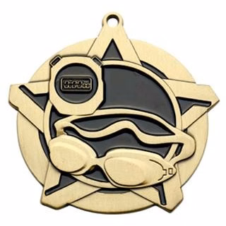 Swimming Super Star Medal 2-1/4"