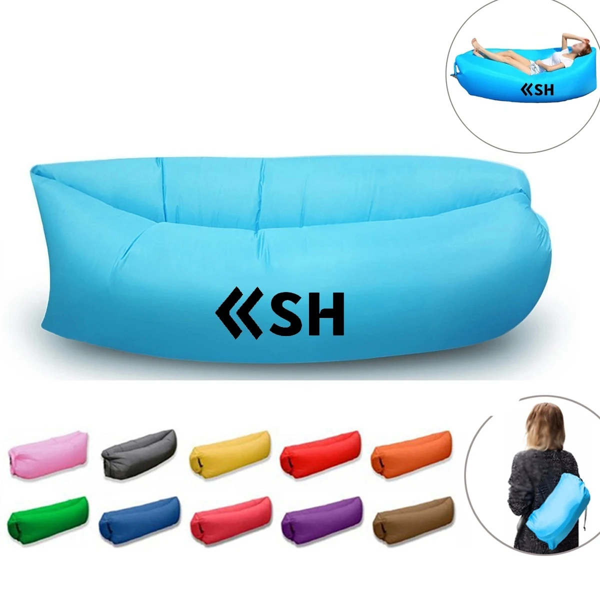Inflatable Lounger Air Sofa Hammock 1
