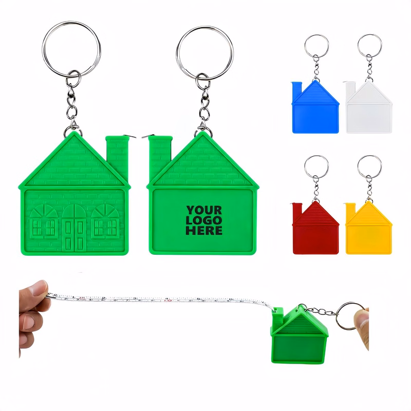 House Shaped Tape Measure Keychain