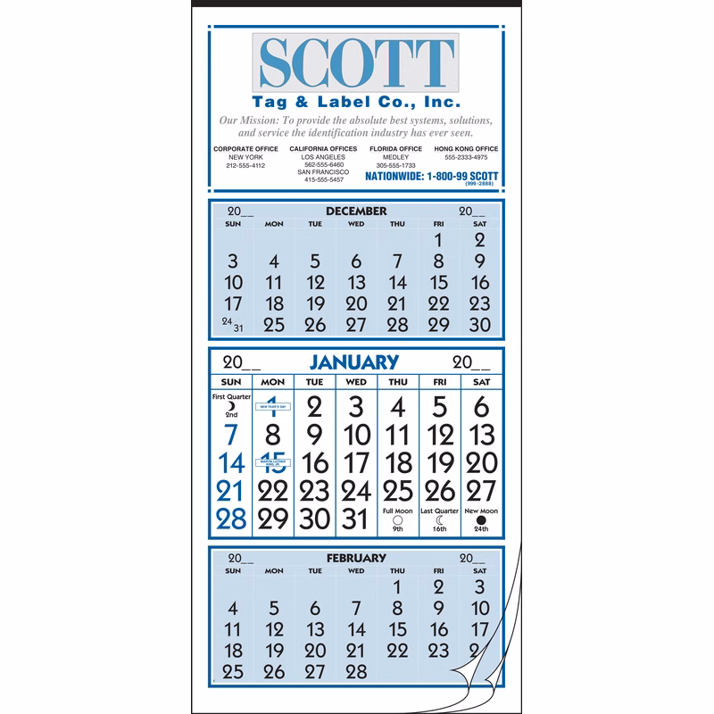 Style 21 12-Sheet Calendar
