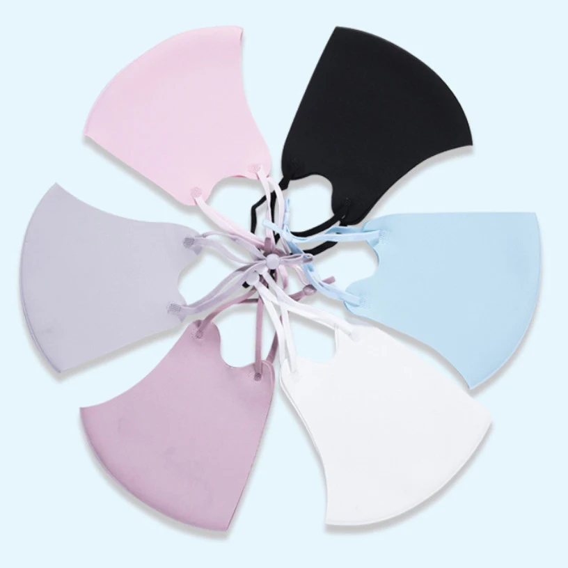 Ice silk face summer breathable washable masks 1