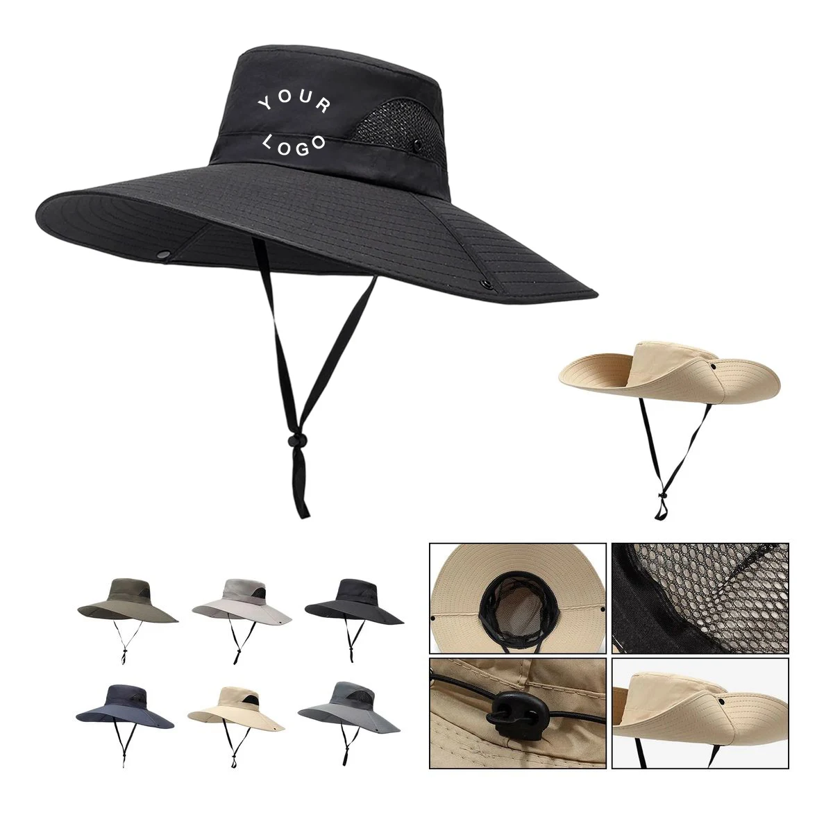 Durable Polyester Fishing Hat with Sun Coverage 1