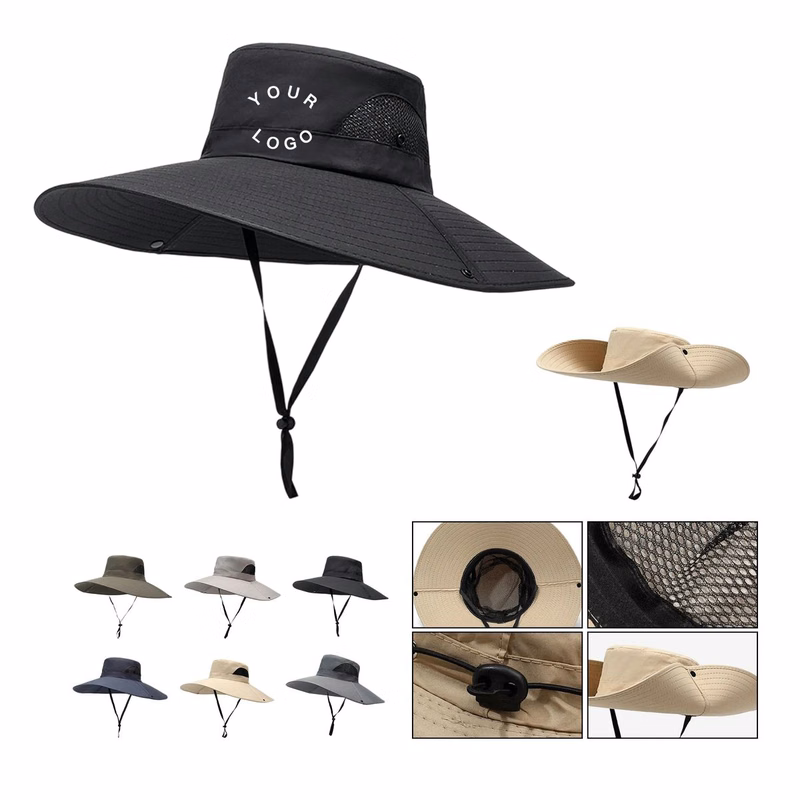 Durable Polyester Fishing Hat with Sun Coverage