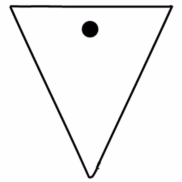 Triangle Key Tag - Spot Color