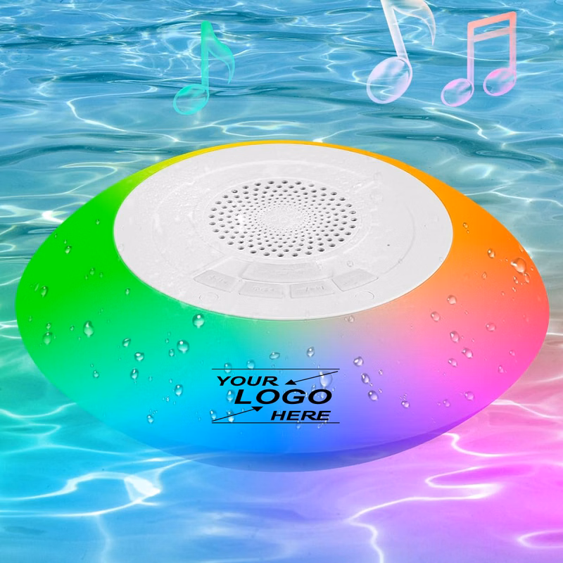 Waterproof Wireless Pool Speaker with 8 Light Modes (IPX7)
