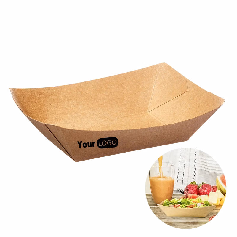 Kraft Paper Food Holder Boat Tray