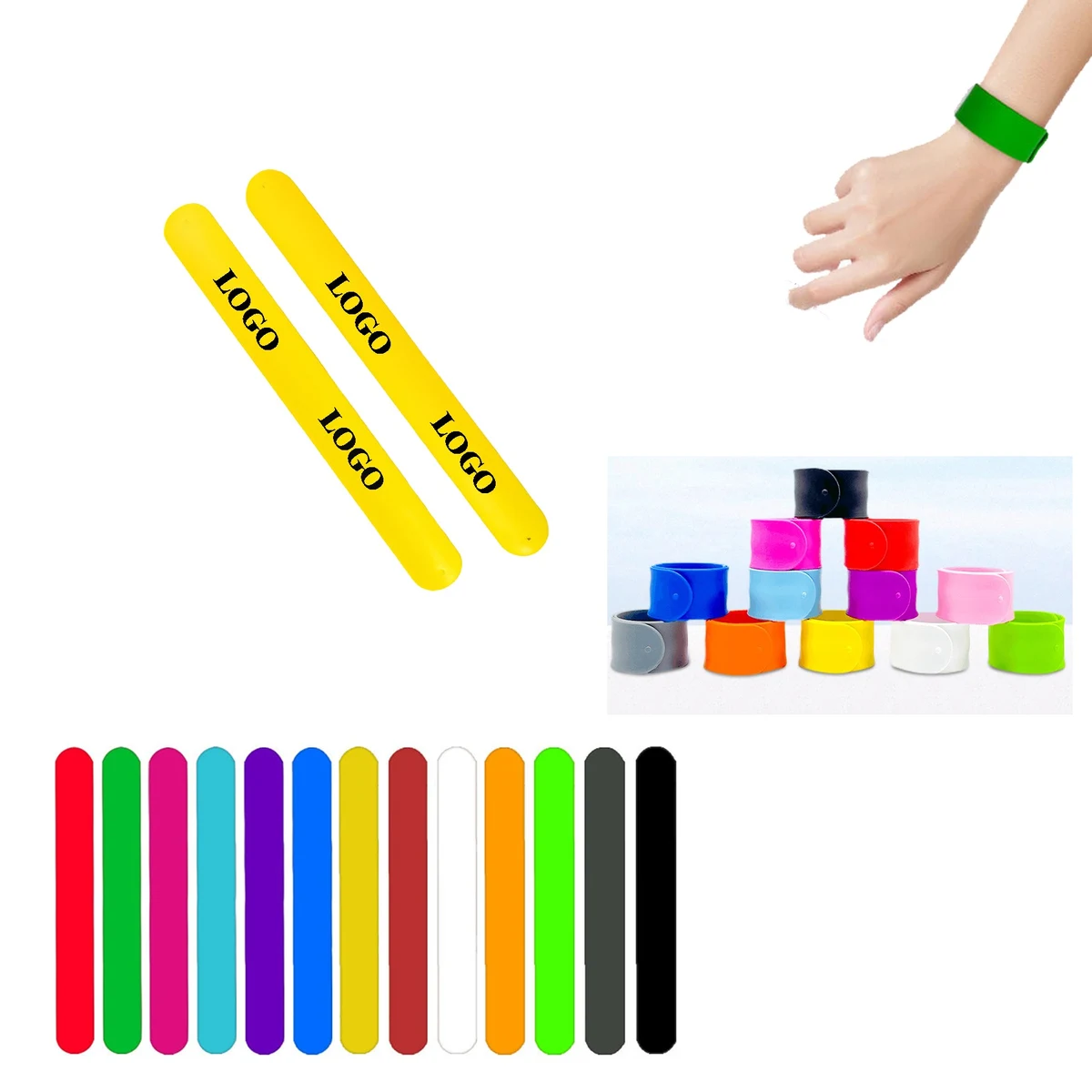 Silicone Slap Ring Bracelet Wristband 1