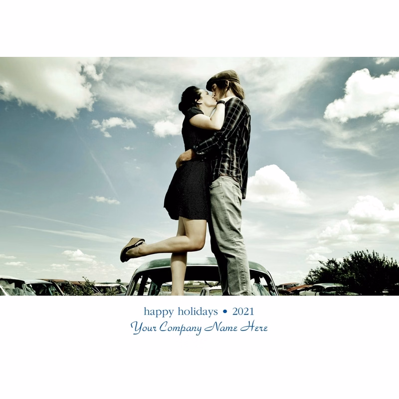 Stylish Font Photo Card