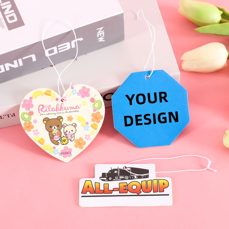 Custom Size/shape Full Color Paper Air Freshener up to 10 sq inches 1
