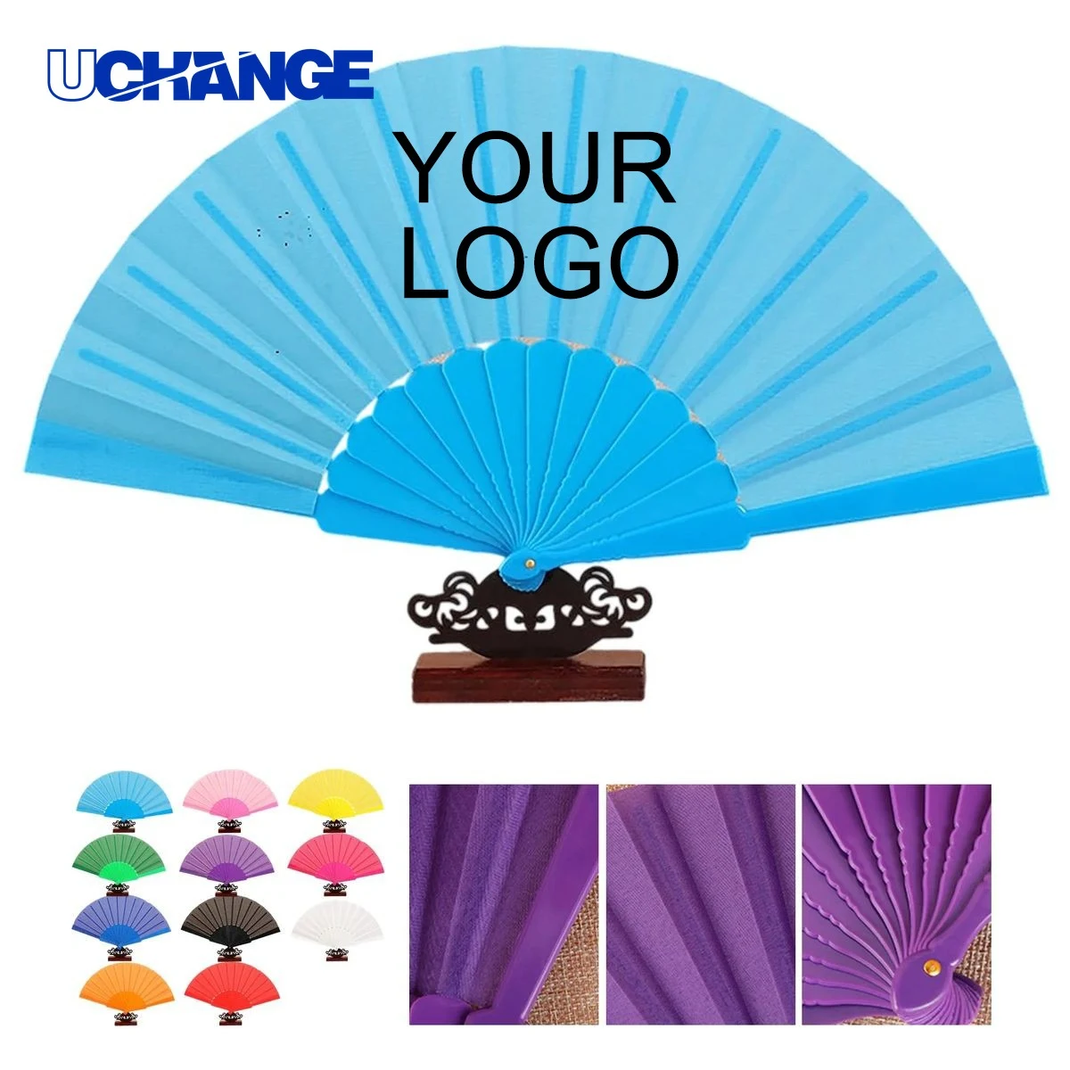 Plastic Handheld Fan with Custom Logo Print 1