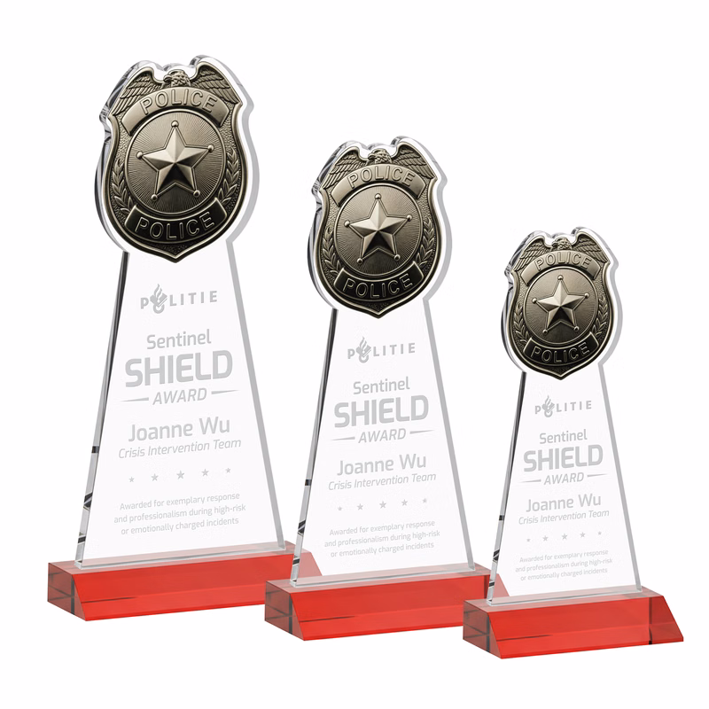 Police Badge Award - Red