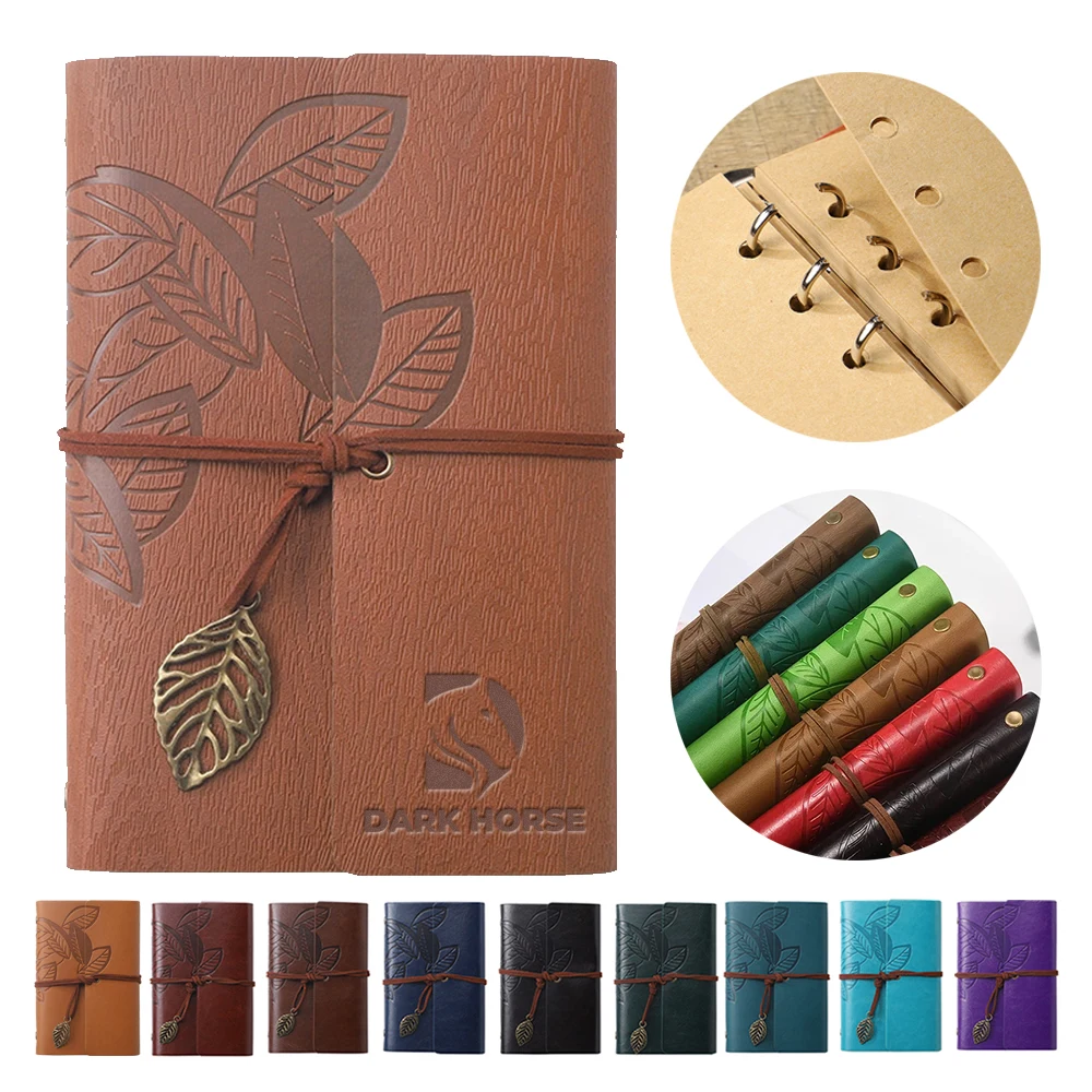 Vintage PU Leather Plain Blank Pages Journal Notebook 1
